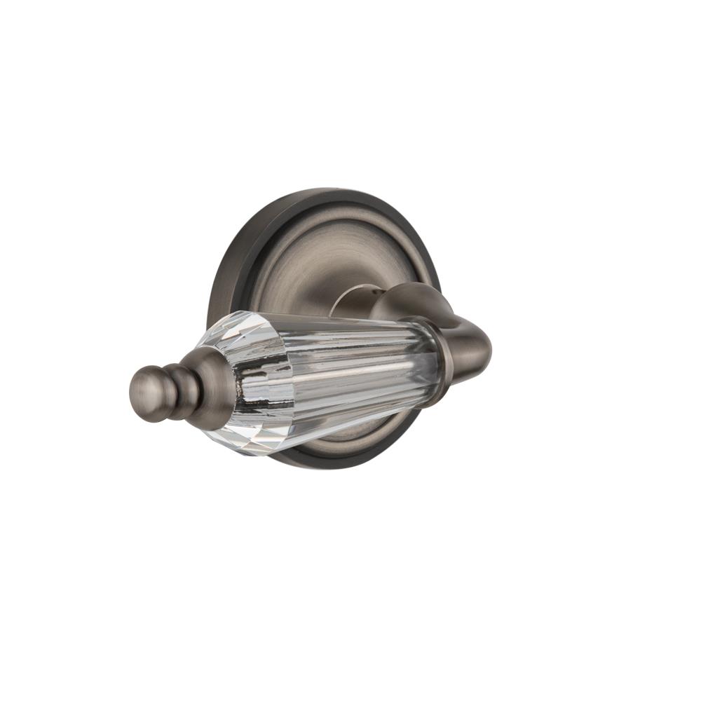 Nostalgic Warehouse CLAPRL Single Dummy Knob Without Keyhole Classic RoKnobte with Parlour Lever in Antique Pewter